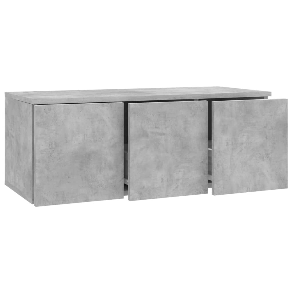 TV-Schrank Betongrau 80x34x30 cm Holzwerkstoff - Pazzar.ch