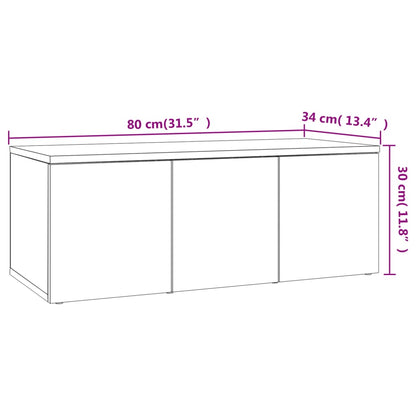 TV-Schrank Betongrau 80x34x30 cm Holzwerkstoff - Pazzar.ch