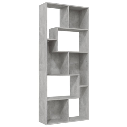 Bücherregal Betongrau 67x24x161 cm Holzwerkstoff - Pazzar.ch