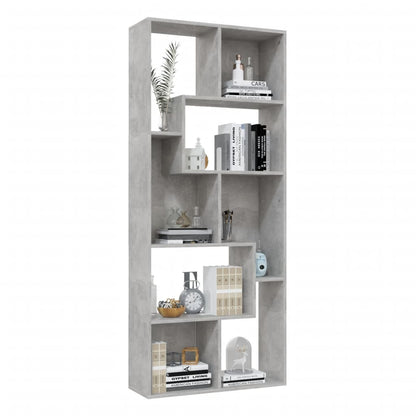 Bücherregal Betongrau 67x24x161 cm Holzwerkstoff - Pazzar.ch