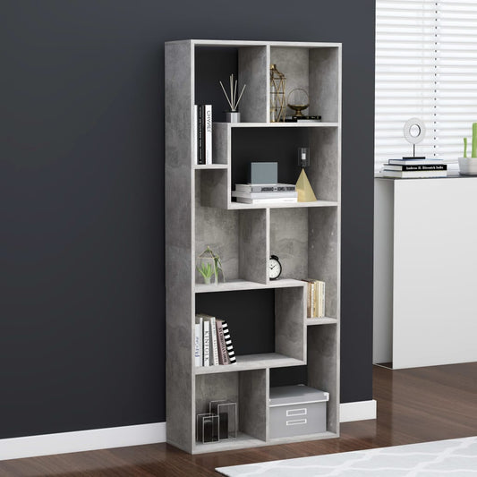 Bücherregal Betongrau 67x24x161 cm Holzwerkstoff - Pazzar.ch