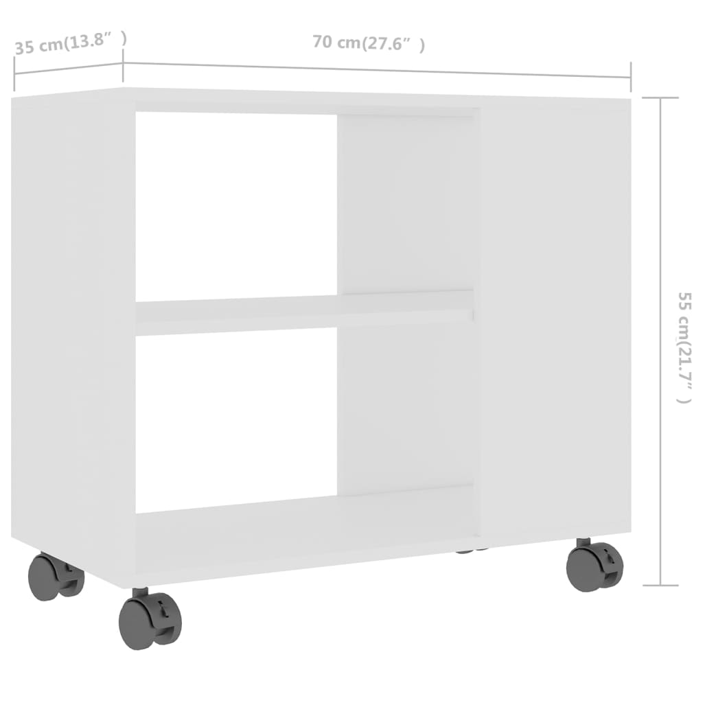 Beistelltisch Weiß 70x35x55 cm Holzwerkstoff - Pazzar.ch