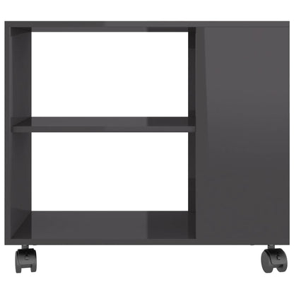 Beistelltisch Hochglanz-Grau 70x35x55 cm Holzwerkstoff - Pazzar.ch