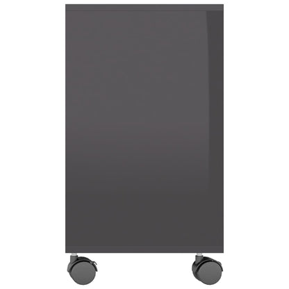 Beistelltisch Hochglanz-Grau 70x35x55 cm Holzwerkstoff - Pazzar.ch