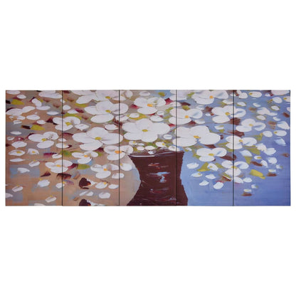 Leinwandbild-Set Blumen in Vase Mehrfarbig 150x60 cm - Pazzar.ch