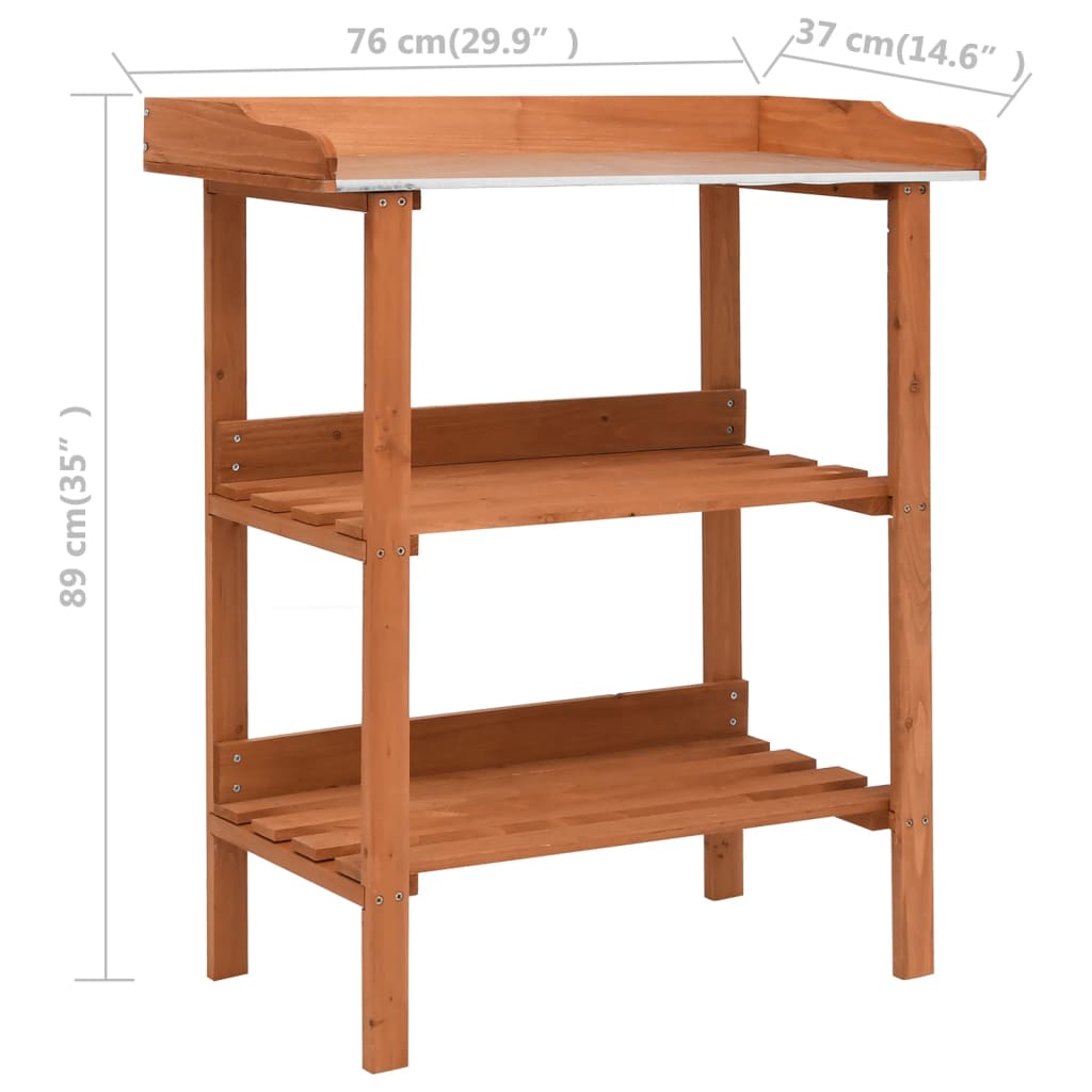 Pflanztisch 76x37x89 cm Tannenholz - Pazzar.ch