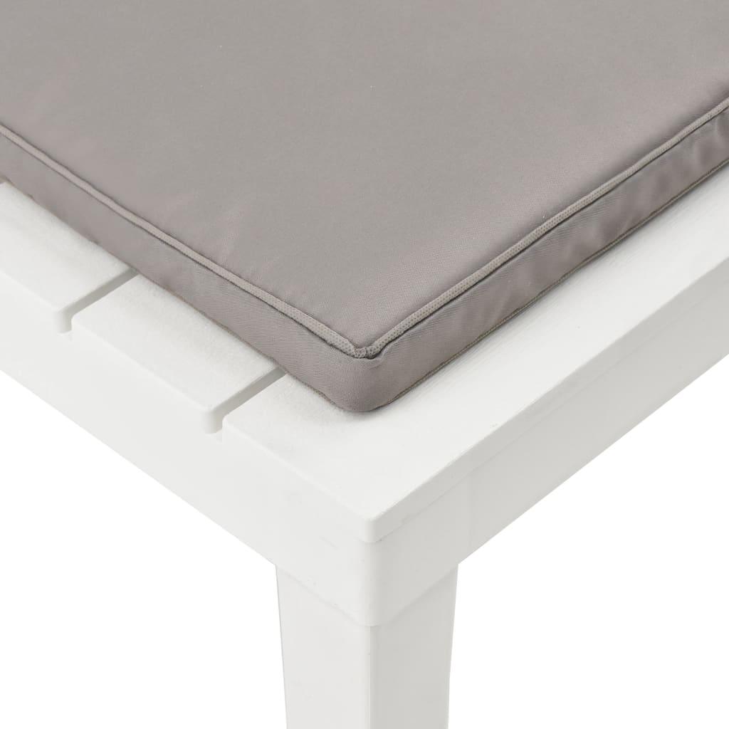 Gartenstühle mit Auflagen 4 Stk. Kunststoff Weiß - Pazzar.ch