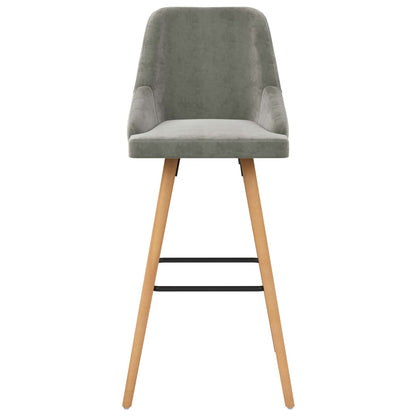Barhocker 2 Stk. Hellgrau Samt - Pazzar.ch