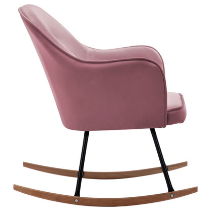 Schaukelstuhl Rosa Samt - Pazzar.ch