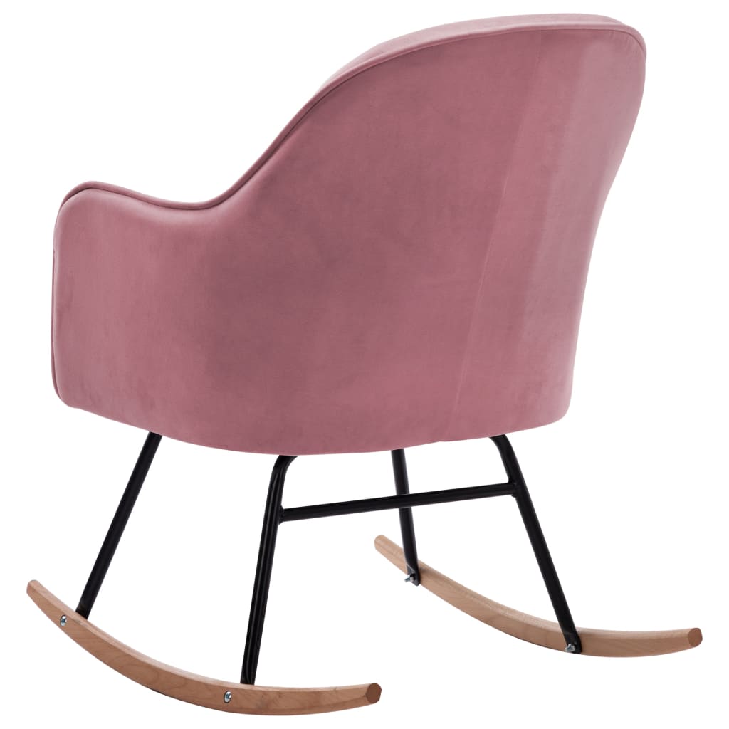 Schaukelstuhl Rosa Samt - Pazzar.ch
