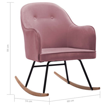 Schaukelstuhl Rosa Samt - Pazzar.ch