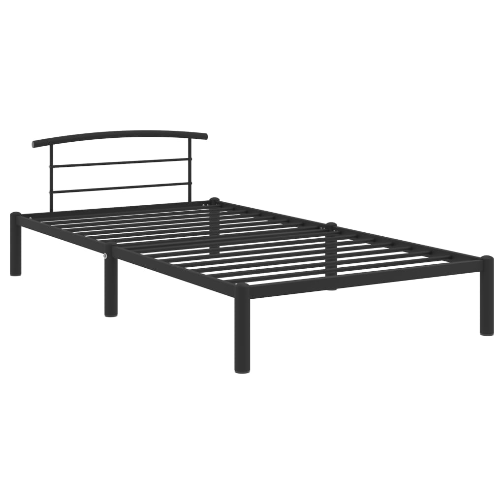 Bettgestell Schwarz Metall 90x200 cm - Pazzar.ch