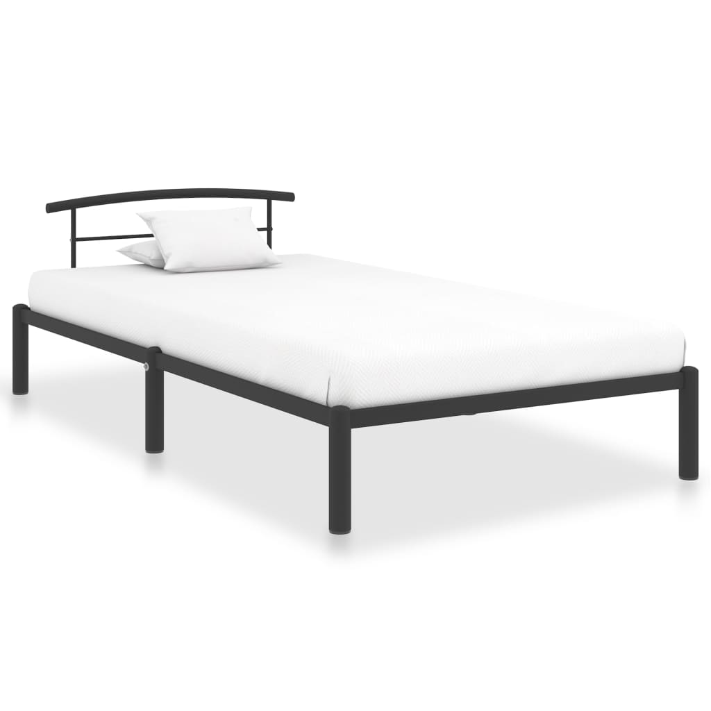 Bettgestell Schwarz Metall 100x200 cm - Pazzar.ch