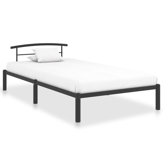 Bettgestell Schwarz Metall 100x200 cm - Pazzar.ch