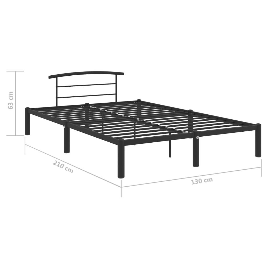 Bettgestell Schwarz Metall 120x200 cm - Pazzar.ch