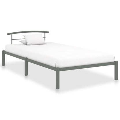 Bettgestell Grau Metall 90x200 cm - Pazzar.ch