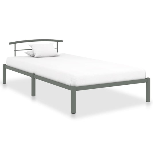 Bettgestell Grau Metall 90x200 cm - Pazzar.ch