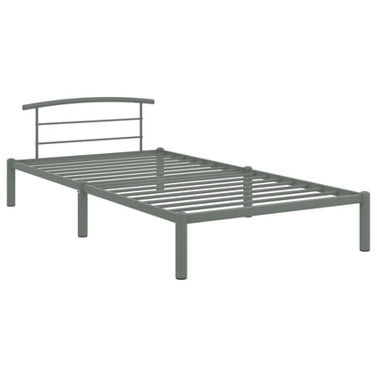 Bettgestell Grau Metall 90x200 cm - Pazzar.ch