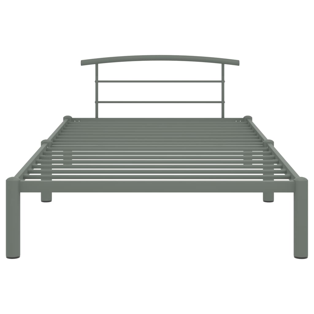 Bettgestell Grau Metall 90x200 cm