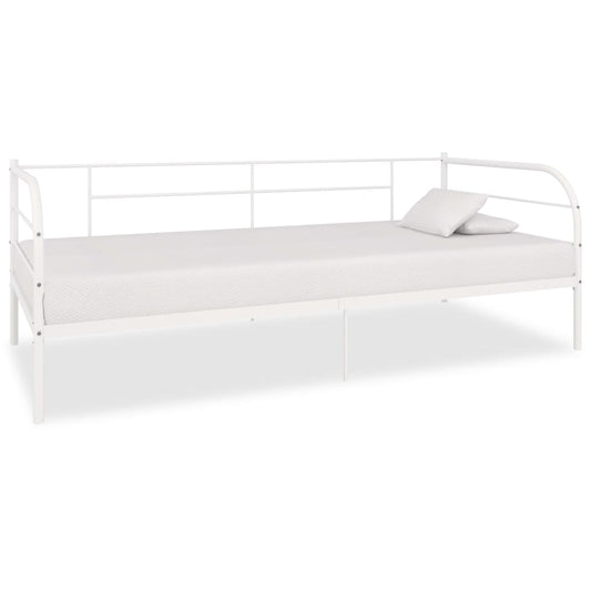 Tagesbett-Rahmen Weiß Metall 90×200 cm - Pazzar.ch