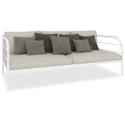 Tagesbett-Rahmen Weiß Metall 90×200 cm - Pazzar.ch