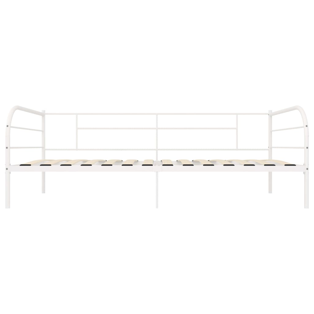 Tagesbett-Rahmen Weiß Metall 90×200 cm - Pazzar.ch