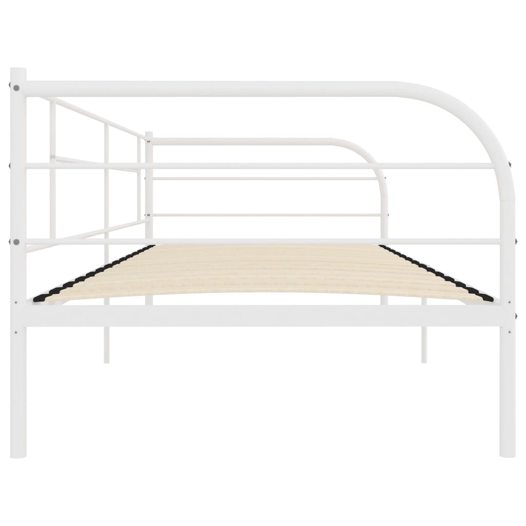 Tagesbett-Rahmen Weiß Metall 90×200 cm - Pazzar.ch