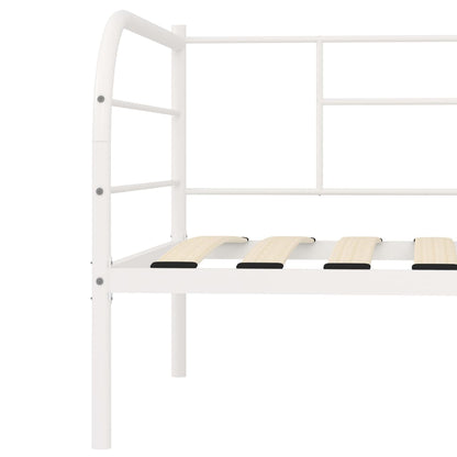 Tagesbett-Rahmen Weiß Metall 90×200 cm - Pazzar.ch