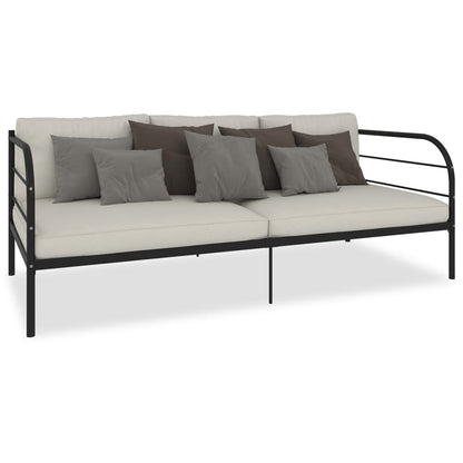 Tagesbett-Rahmen Schwarz Metall 90×200 cm - Pazzar.ch