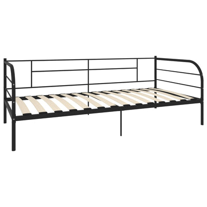 Tagesbett-Rahmen Schwarz Metall 90×200 cm - Pazzar.ch