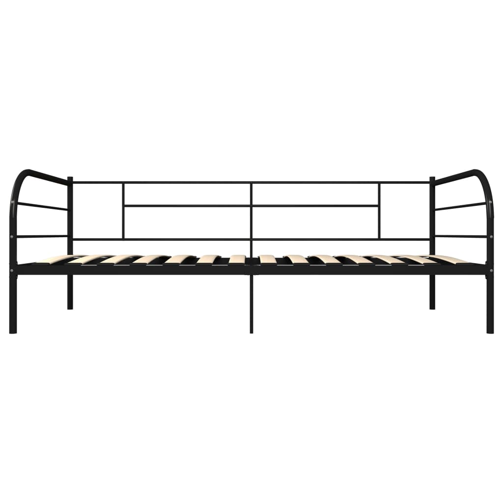 Tagesbett-Rahmen Schwarz Metall 90×200 cm - Pazzar.ch