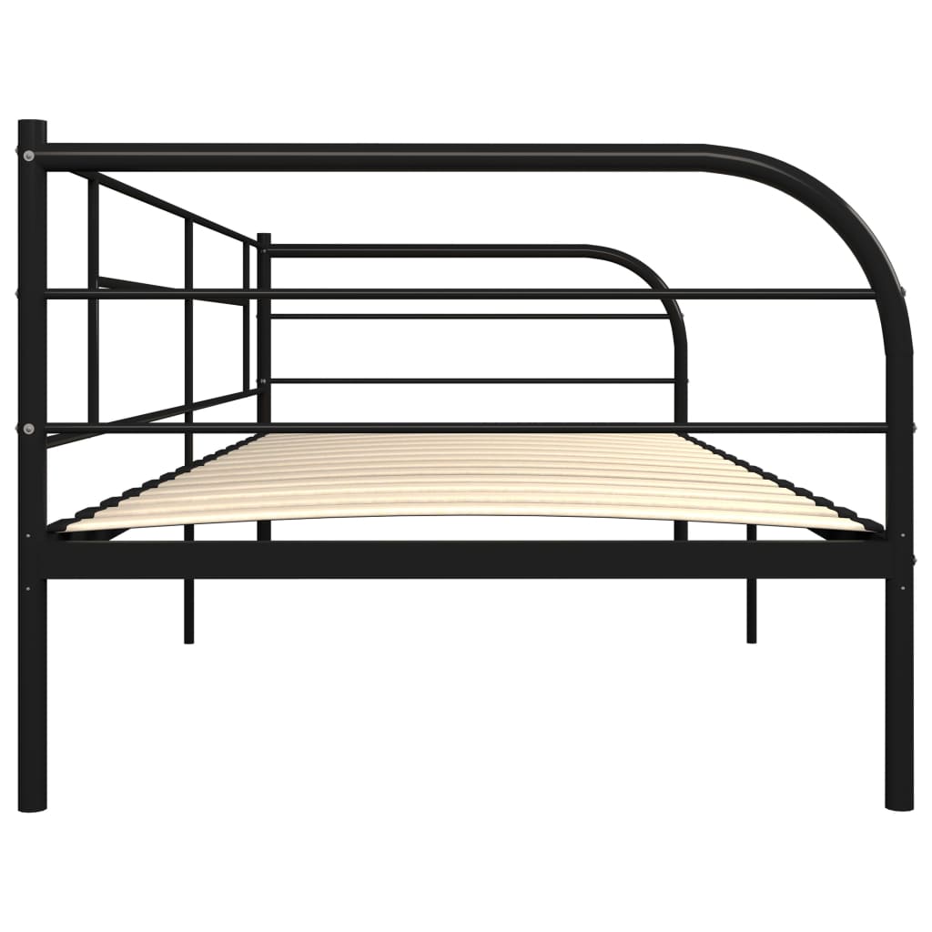 Tagesbett-Rahmen Schwarz Metall 90×200 cm - Pazzar.ch
