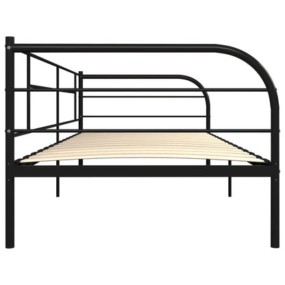 Tagesbett-Rahmen Schwarz Metall 90×200 cm - Pazzar.ch