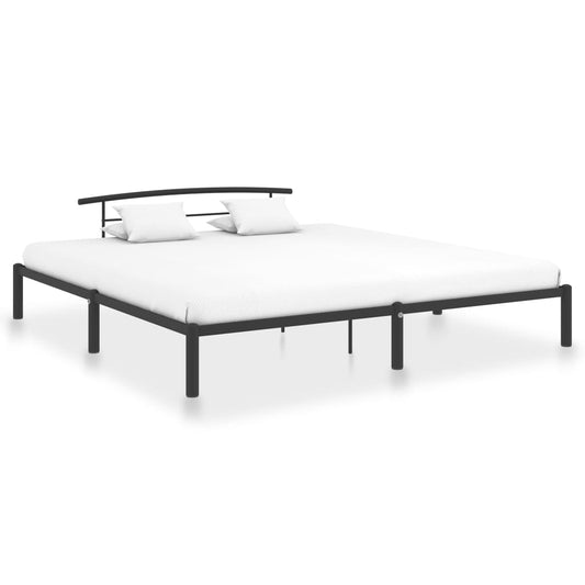 Bettgestell Schwarz Metall 200x200 cm - Pazzar.ch