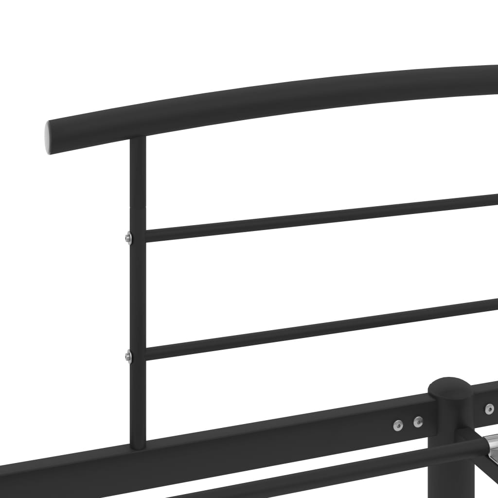 Bettgestell Schwarz Metall 200x200 cm - Pazzar.ch