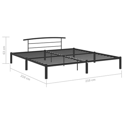 Bettgestell Schwarz Metall 200x200 cm - Pazzar.ch