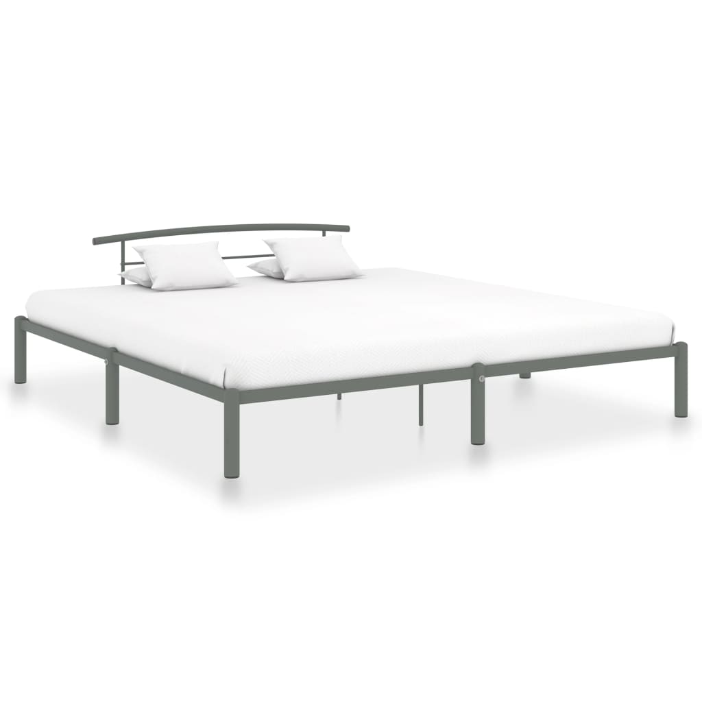 Bettgestell Grau Metall 200x200 cm - Pazzar.ch