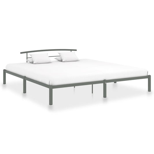 Bettgestell Grau Metall 200x200 cm - Pazzar.ch