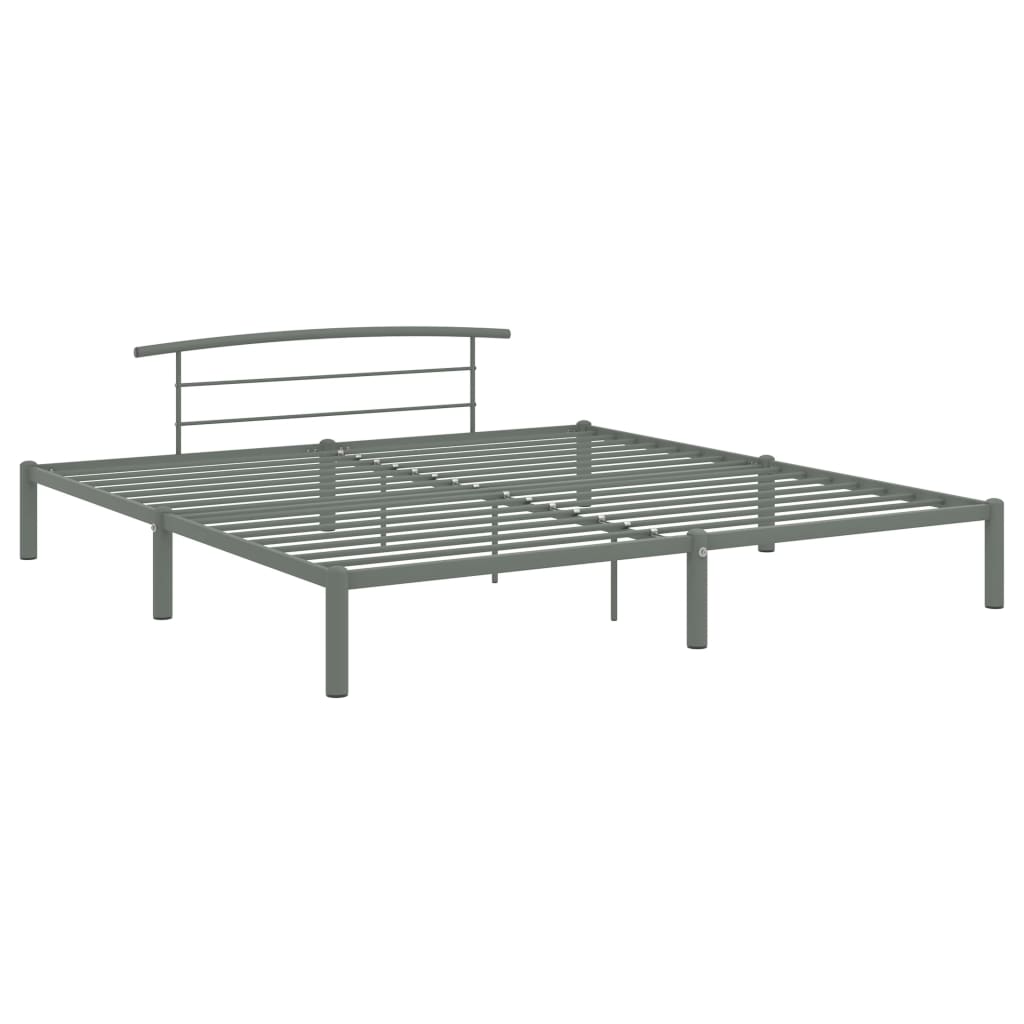 Bettgestell Grau Metall 200x200 cm - Pazzar.ch