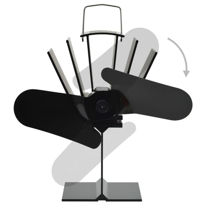 Ofenventilator Wärmebetrieben 2 Blätter Schwarz - Pazzar.ch