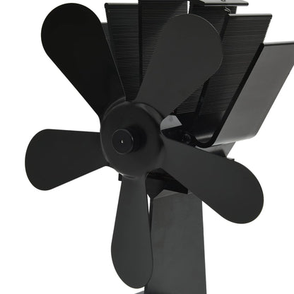 Ofenventilator Wärmebetrieben 5 Blätter Schwarz - Pazzar.ch