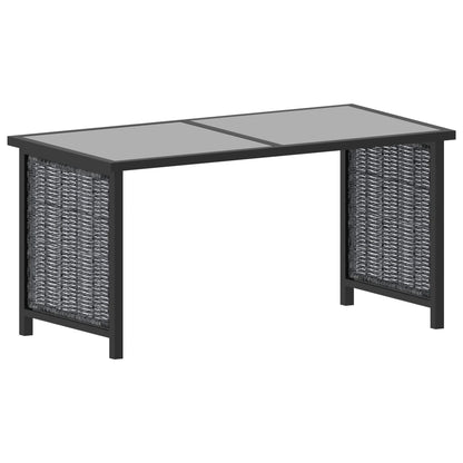 9-tlg. Garten-Lounge-Set mit Auflagen Poly Rattan Anthrazit - Pazzar.ch