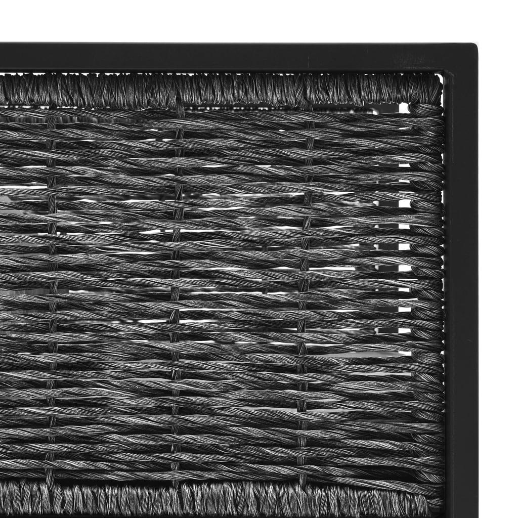 6-tlg. Garten-Lounge-Set mit Auflagen Poly Rattan Anthrazit - Pazzar.ch