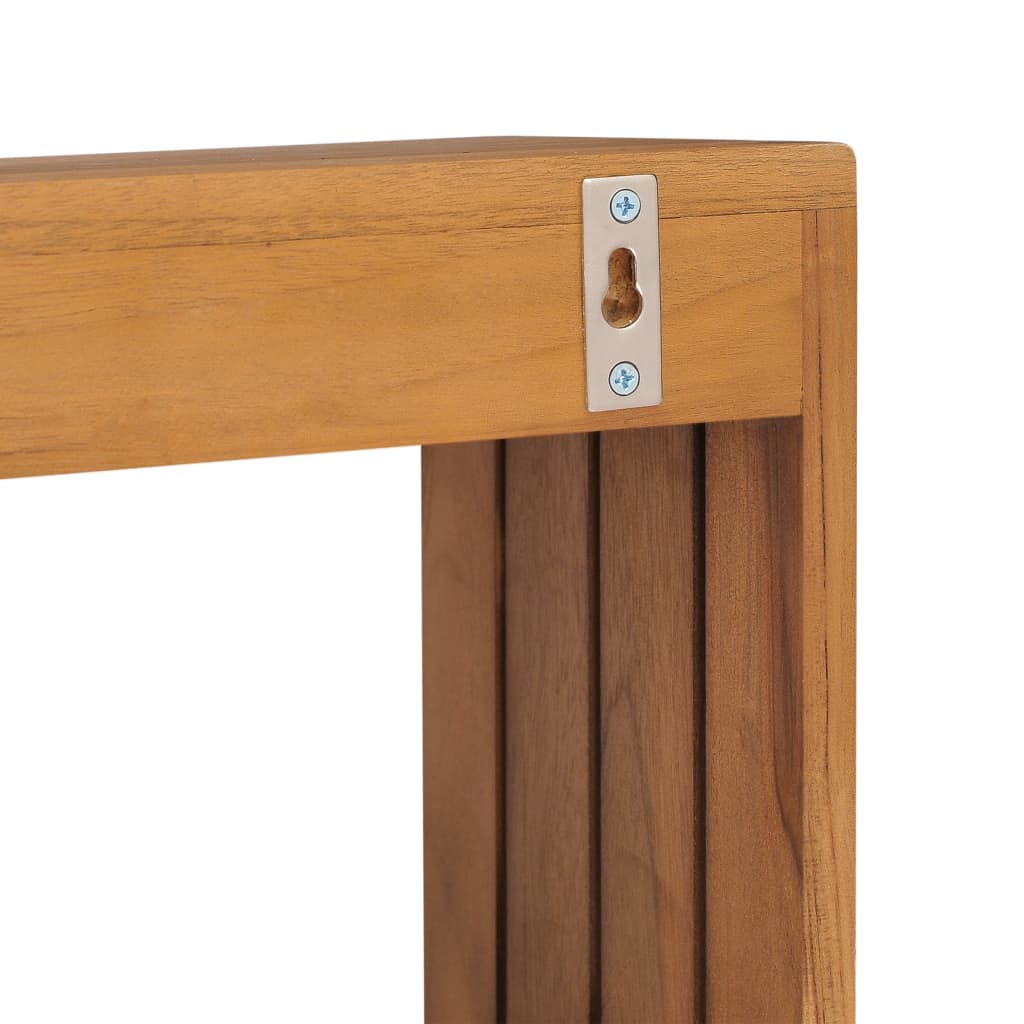 Handtuchregal zur Wandmontage 35×20×35 cm Teak Massivholz - Pazzar.ch