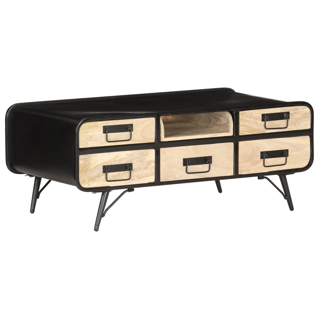 Couchtisch 100×50×40 cm Mango Massivholz - Pazzar.ch