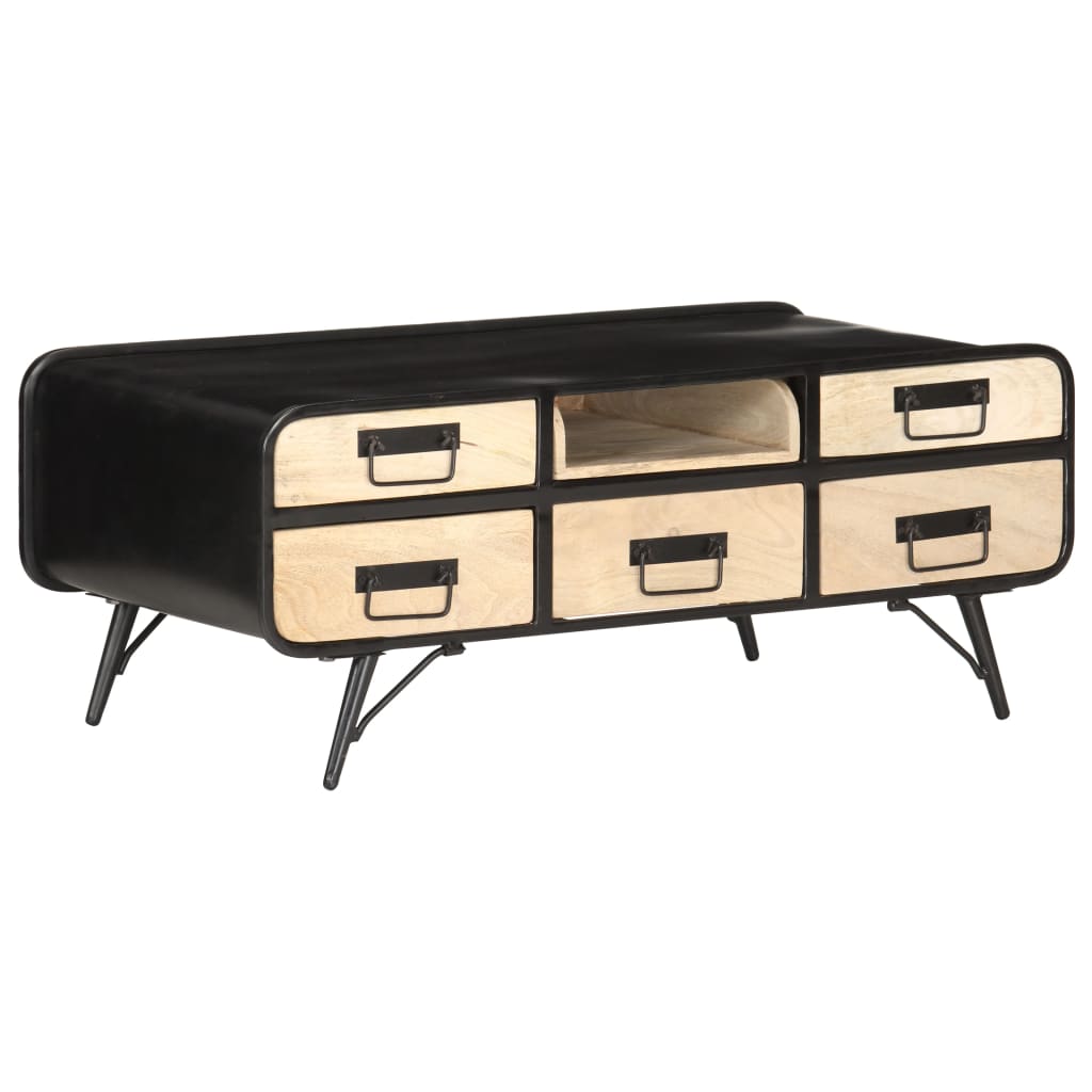 Couchtisch 100×50×40 cm Mango Massivholz - Pazzar.ch