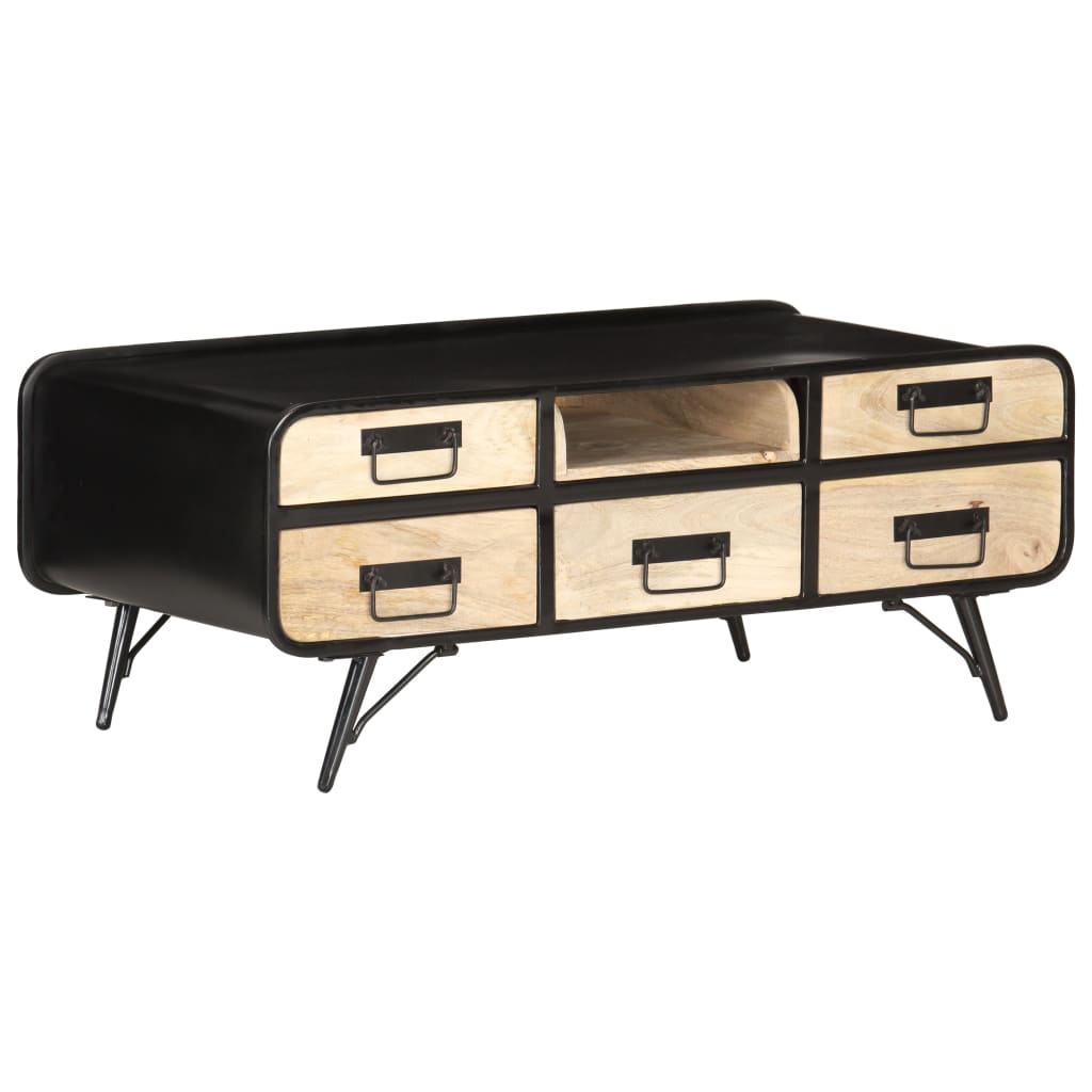 Couchtisch 100×50×40 cm Mango Massivholz - Pazzar.ch