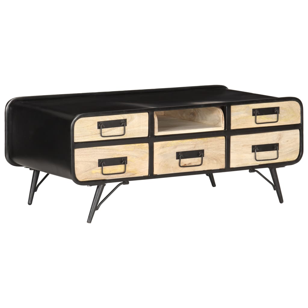Couchtisch 100×50×40 cm Mango Massivholz - Pazzar.ch