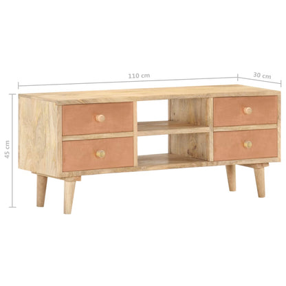TV-Schrank 110×30×45 cm Mango Massivholz - Pazzar.ch