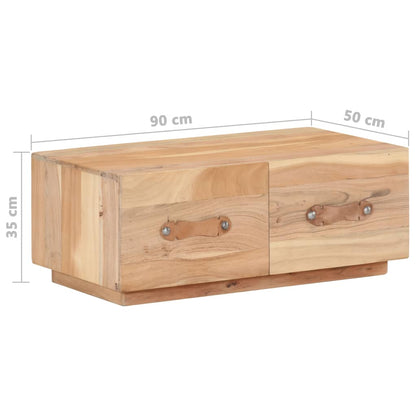 Couchtisch 90 x 50 x 35 cm Recyceltes Massivholz - Pazzar.ch